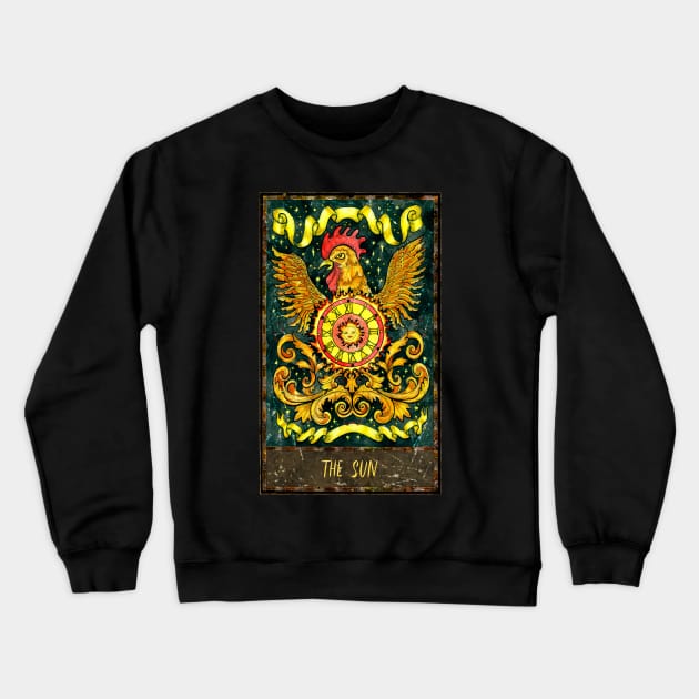 The Sun. Magic Gate Tarot Card Design. Crewneck Sweatshirt by Mystic Arts